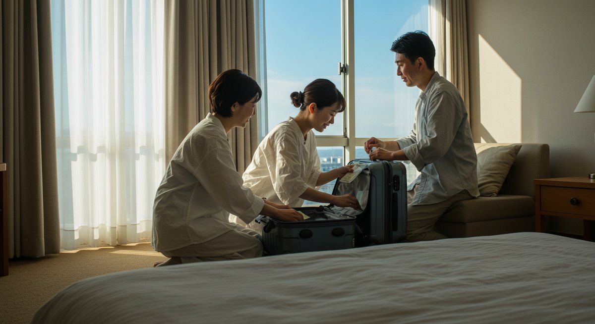 旅行から帰っ てき て別れる