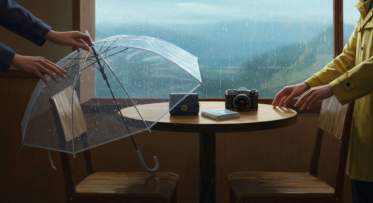 旅行 雨 台無し